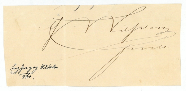 Ausschnitt mit eigenh. U.