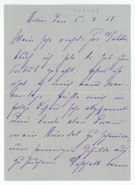 Eigenh. Brief mit U.