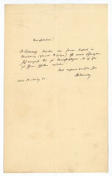 Eigenh. Brief mit U.