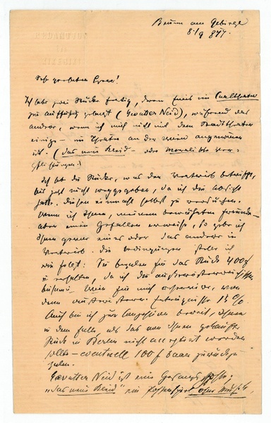 Eigenh. Brief mit U.