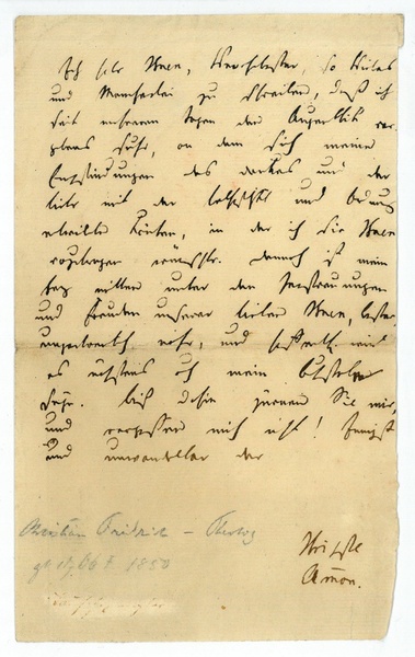 Eigenh. Brief mit U.