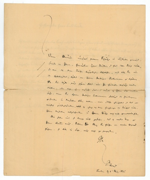 Eigenh. Brief mit U.