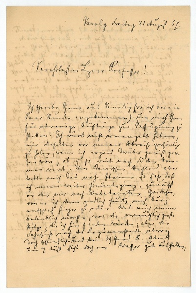 Eigenh. Brief mit U.