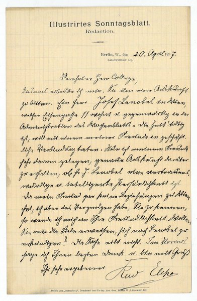 Eigenh. Brief mit U.