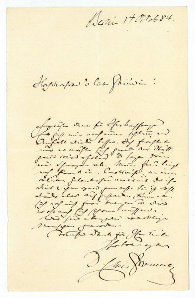 Eigenh. Brief mit U.