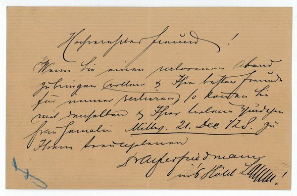 Eigenh. Brief mit U.