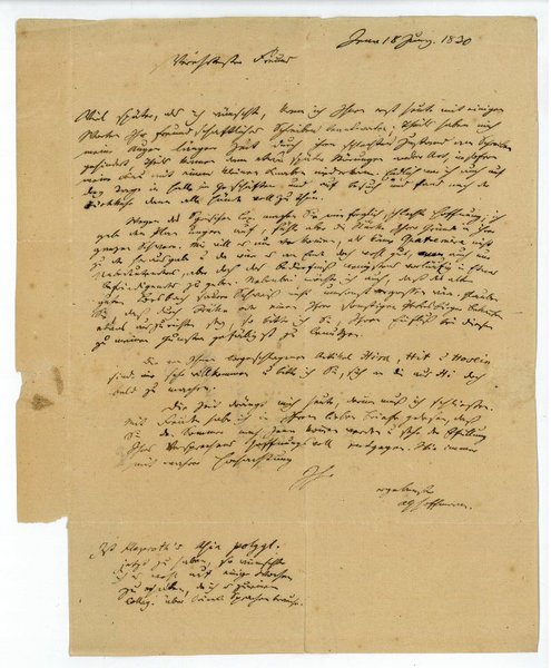 Eigenh. Brief mit U.