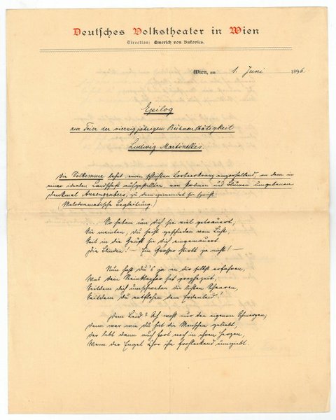 Eigenh. Manuskript mit U.