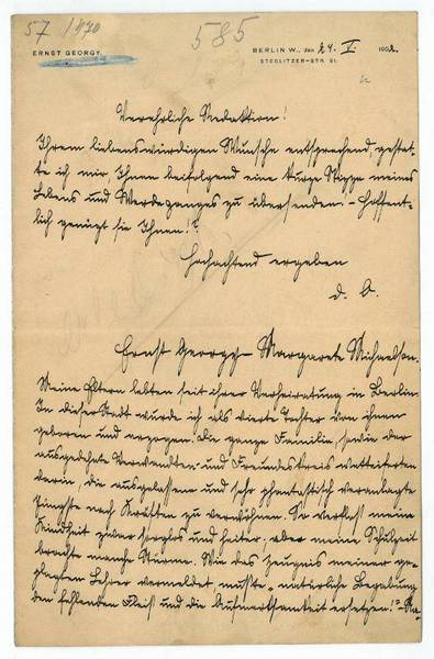 Eigenh. Brief mit U. und eigenh. Manuskript.