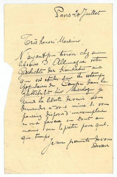 Eigenh. Brief mit U.