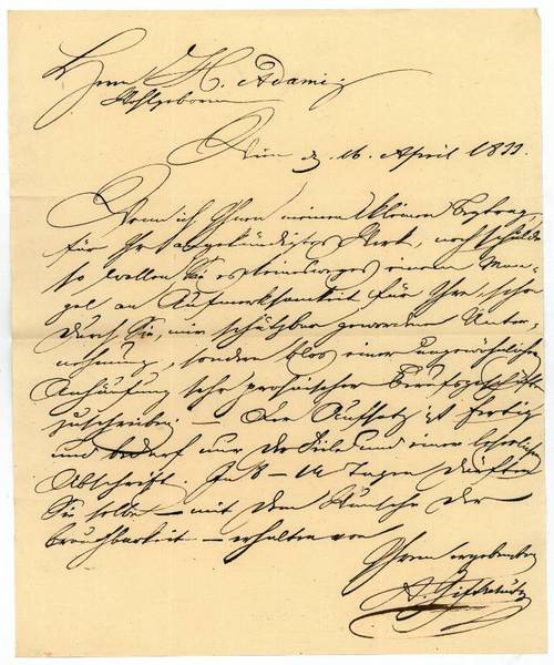 Eigenh. Brief mit U.