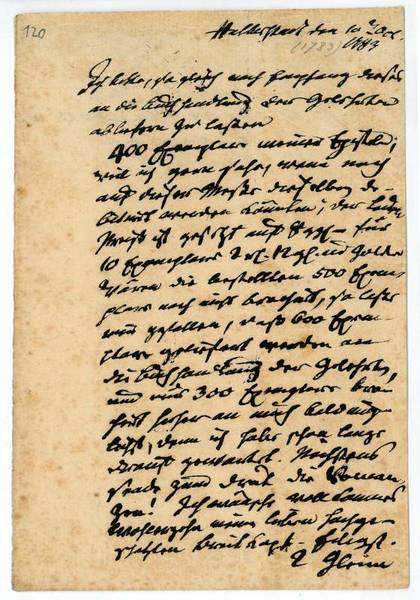 Eigenh. Brief mit U.