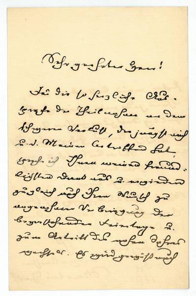 Eigenh. Brief mit U.