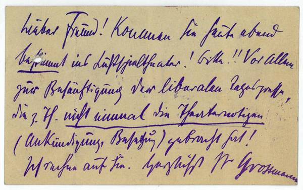 Eigenh. Postkarte mit U.