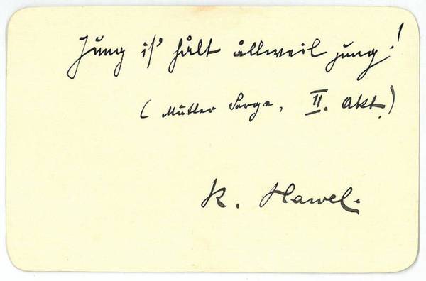 Eigenh. Albumblatt mit U.