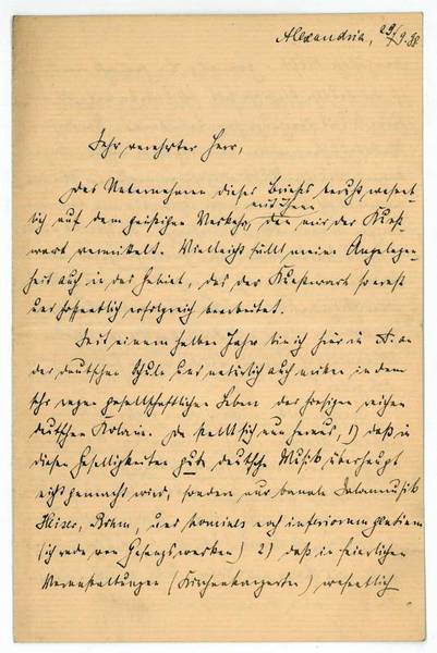 Eigenh. Brief mit U.