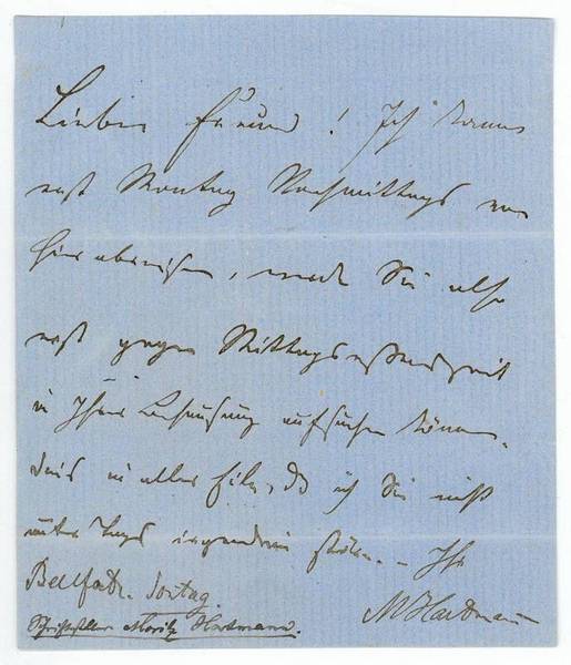 Eigenh. Brief mit U.