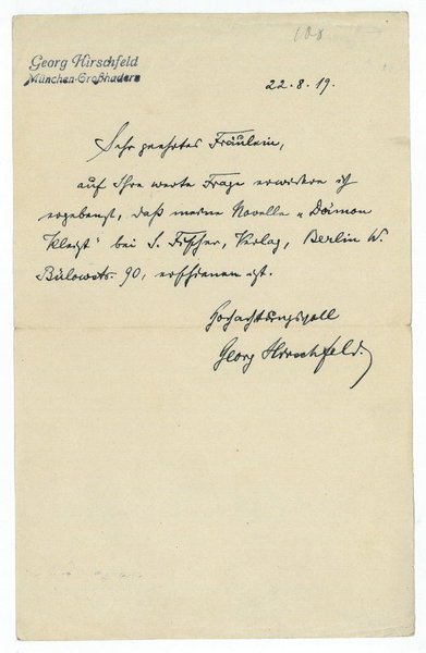 Eigenh. Brief mit U.