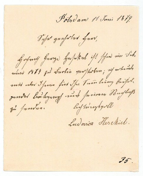 Eigenh. Brief mit U.