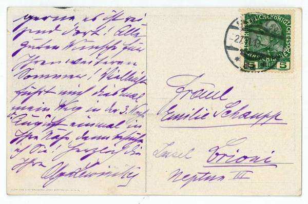 Eigenh. Postkarte mit U.