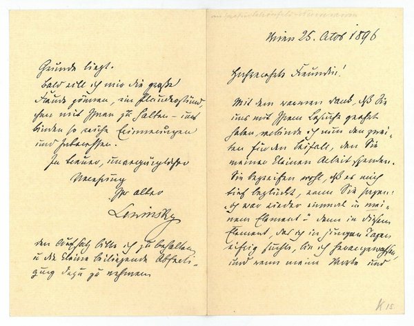 Eigenh. Brief mit U.