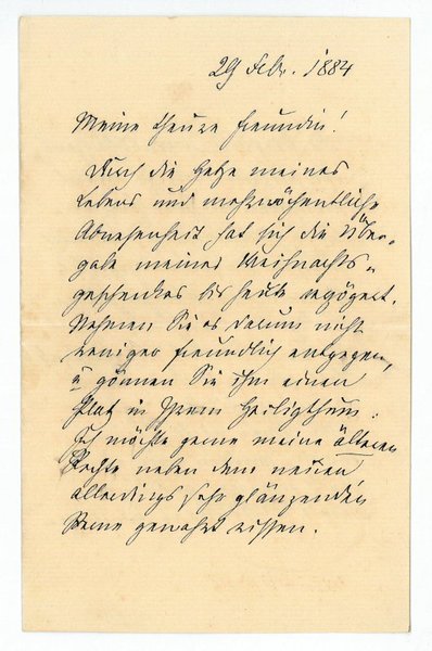 Eigenh. Brief mit U.