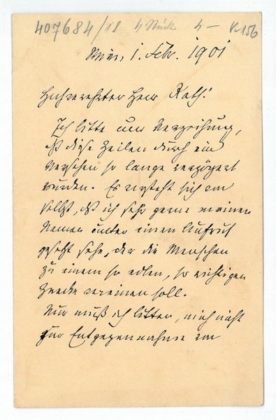 Eigenh. Brief mit U.