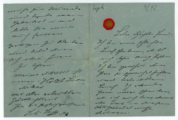 Eigenh. Brief mit U.