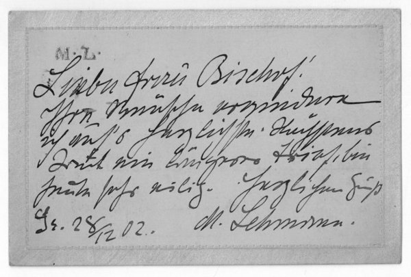 Eigenh. Postkarte mit U.