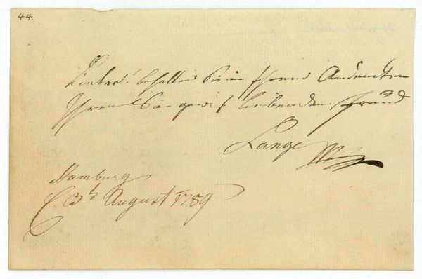 Eigenh. Albumblatt mit U.