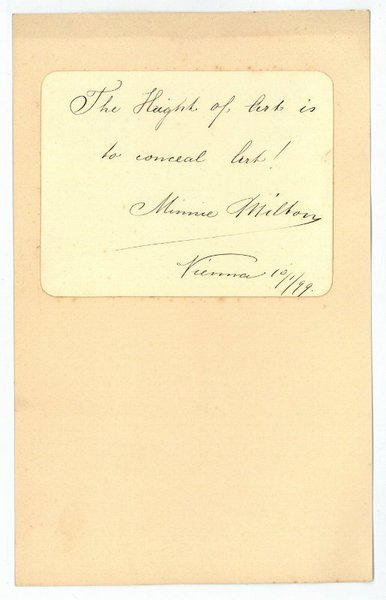 Eigenh. Albumblatt mit U.