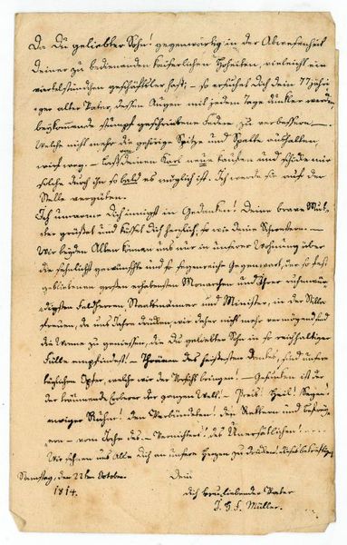 Eigenh. Brief mit U.