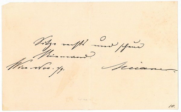 Eigenh. Albumblatt mit U.