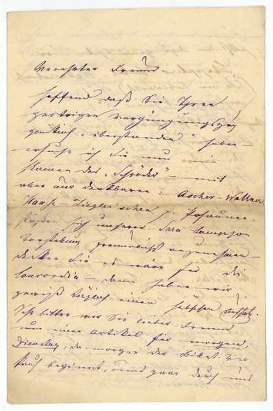 Eigenh. Brief mit U.