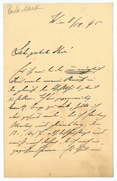 Eigenh. Brief mit U.