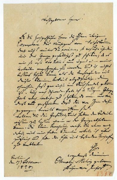 Eigenh. Brief mit U. ("Amalie Helvig geborne Freyin von Imhoff").