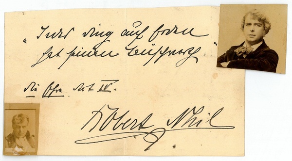 Eigenh. Albumblatt mit U.