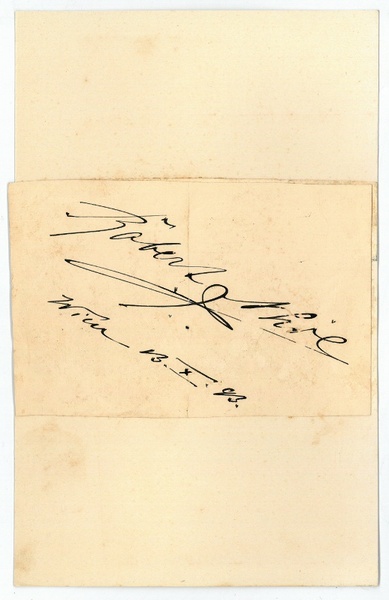 Albumblatt mit eigenh. U.