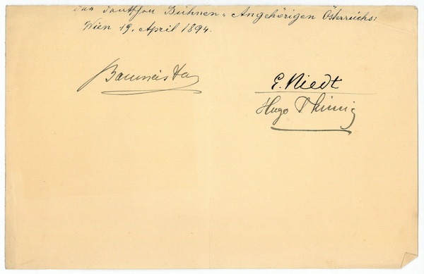 Briefausschnitt mit eigenh. U.