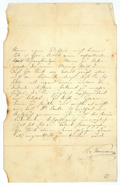 Eigenh. Brief mit U.