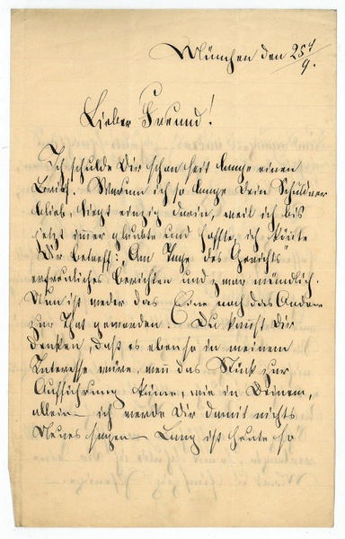 Eigenh. Brief mit U.