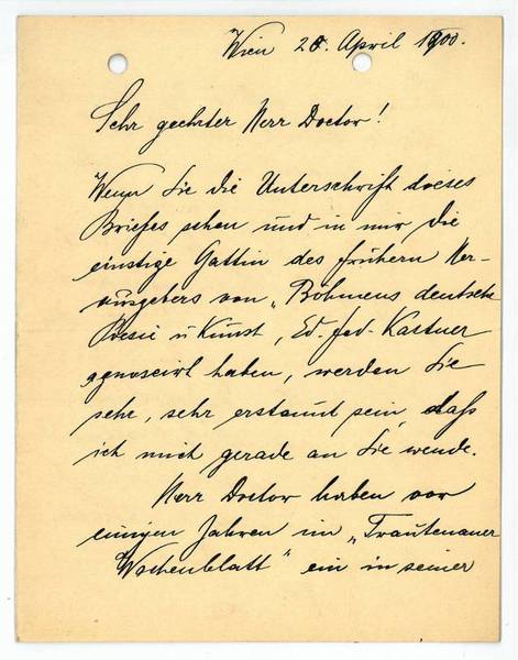 Eigenh. Brief mit U.