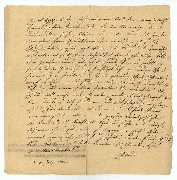 Eigenh. Brief mit U.