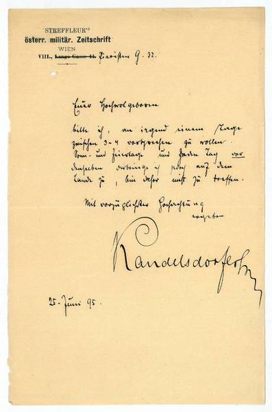 Eigenh. Brief mit U.