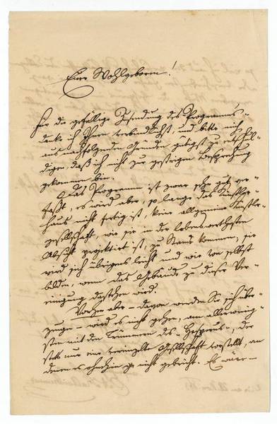 Eigenh. Brief mit U.