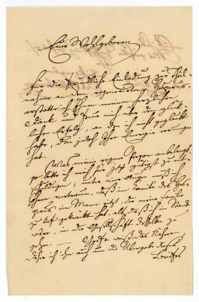 Eigenh. Brief mit U.