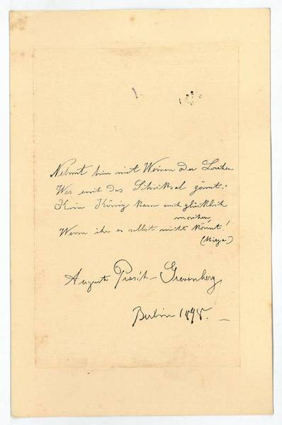 Eigenh. Zitat mit U.