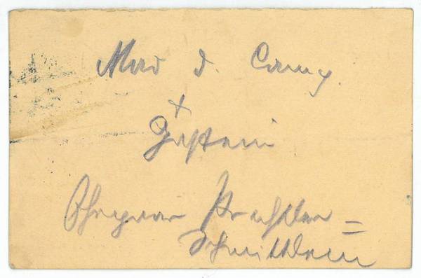 Eigenh. Postkarte mit U.