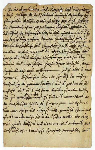 Eigenh. Manuskript. (Fragment).