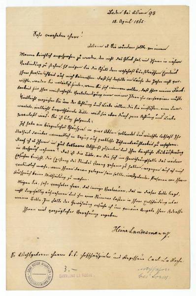 Eigenh. Brief mit U.